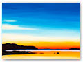 title: INNER SOUND SUNSET. size: 61x61cm. £3500